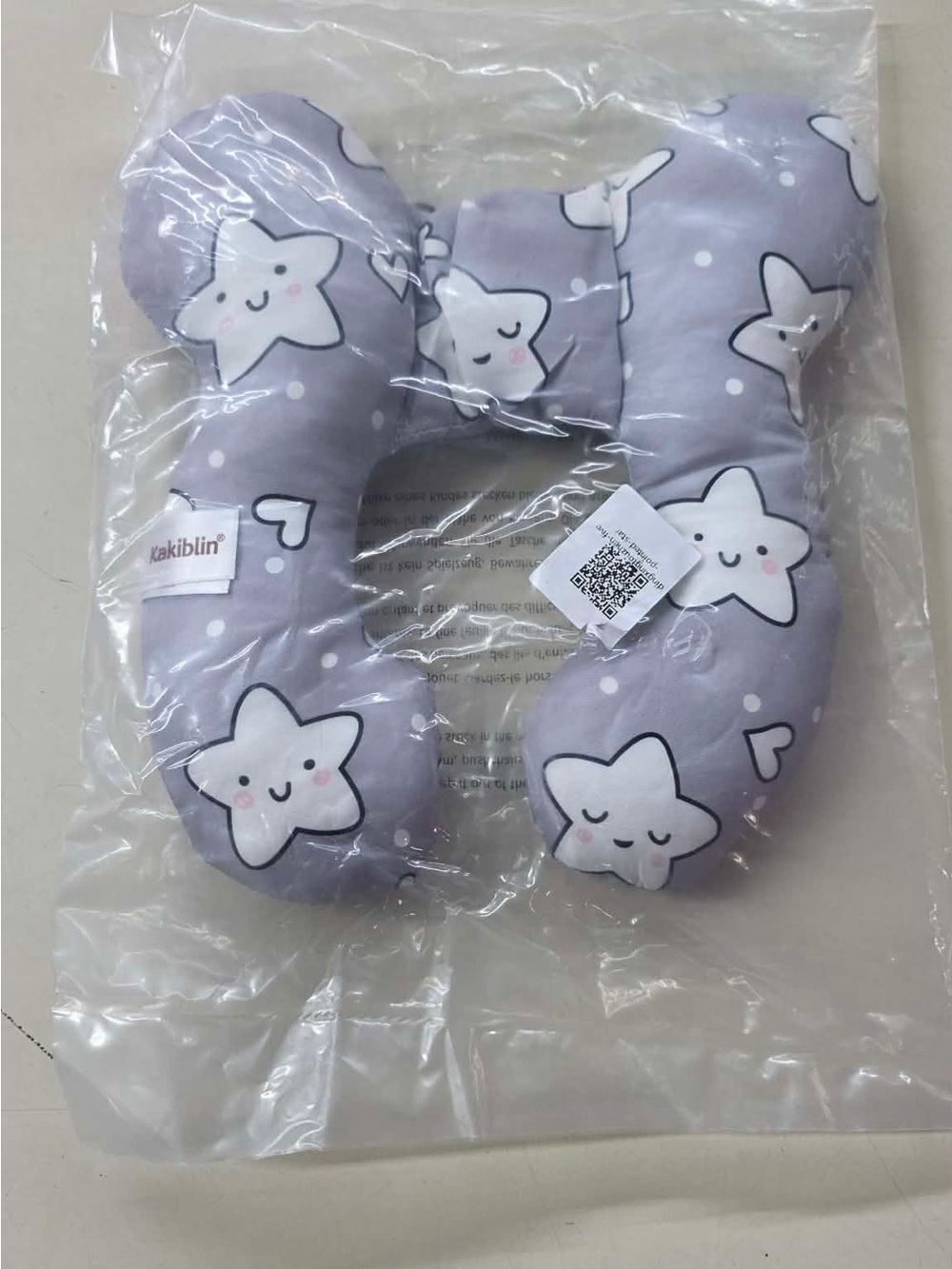 Gray Star Travel Support Pillow for Baby